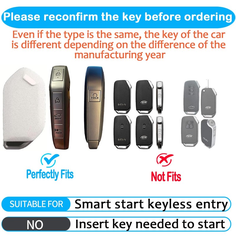 Bqepe for Kia Key Fob Cover Keychain Fit for, 2023
