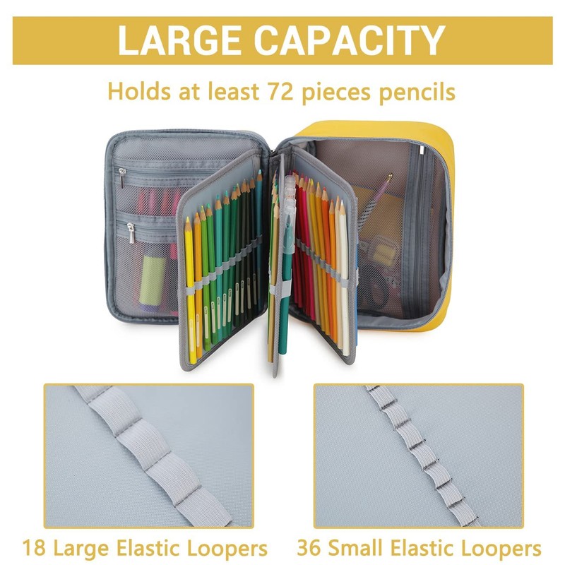 Pencil Case, VONXURY Large Capacity Pencil Pouch Holder Portable Pen