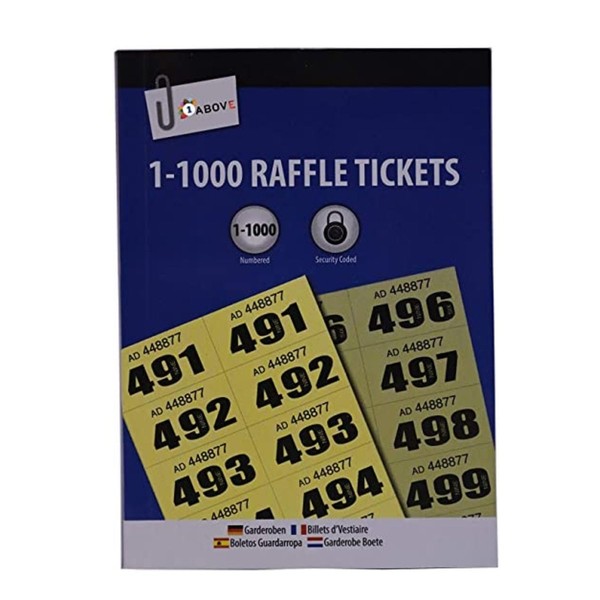 Stationery cloakroom and raffle tickets Tombola Draw Numbered Charity Events Prize Draw Lucky Draw 1-1000 (1)