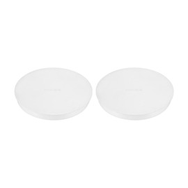 PATIKIL 151mm OD Pipe Hole Plugs, 2 Pack Round Fencing Post Tubing Insert Cover Pipe End Cap for Pipeline Protection, White