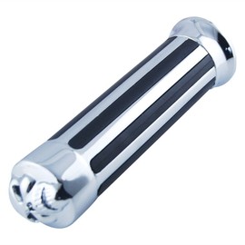 Jambo 2x Chrome Handlebar Hand Grips Fits Cruisers Harley Suzuki Kawasaki Yamaha Honda with 1" inch Throttle Grips