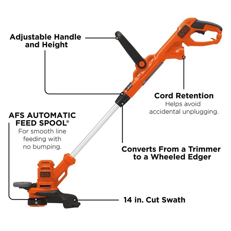 BLACK+DECKER String Trimmer Weed Wacker with Auto Feed Weed Eater,