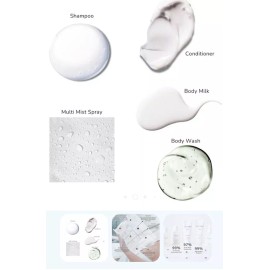 Oneiro Skincare Ready To Go All Natural Body & Hair 5 Pc & Bag Set TSA Ready