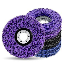 Pack of 6 CSD Disc Drill, 125 mm Sanding Discs for Angle Grinder, Purple/Blue/Black CSD Disc Sanding Disc Set, Cleaning Disc for Clean Strip Disc, Remove Paint, Rust