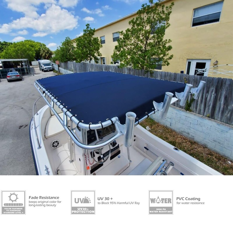TOPSALL Boat T Top Canvas Replacement, Fits Up to 61"