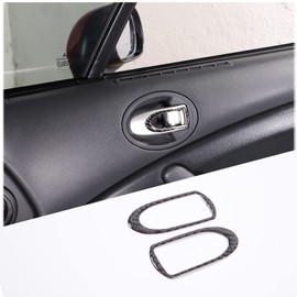 Inner Door Handle Trim Cover Door Decoration Kit Interior Accessories for Mitsubishi Eclipse 2006-2011, Soft Carbon Fiber