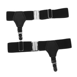 NOLITOY Men's Adjustable Sock Suspenders Garters Black Braces for Dress Socks Easy Clip Attachment High Elastic Comfort for Formal Wear
