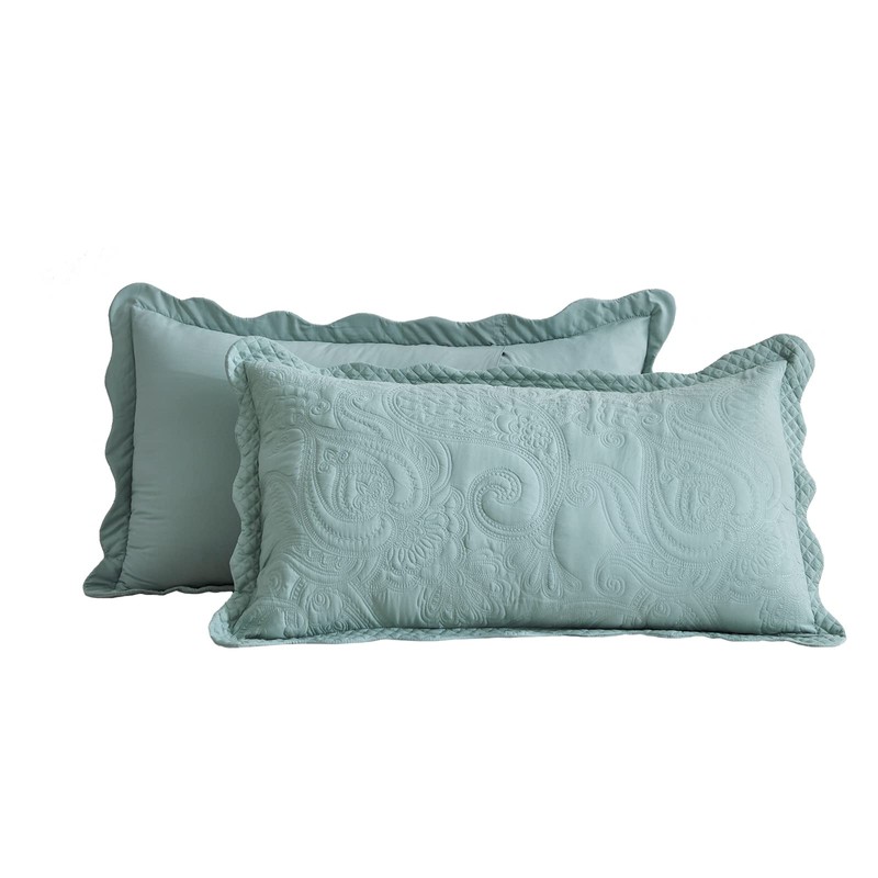 Blythease Oversized King Bedspread 128x120 Extra Wide, Paisley Pattern Design,