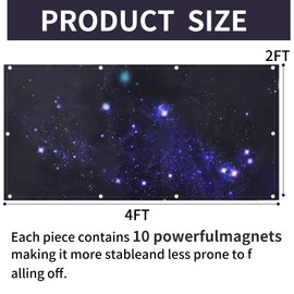 Torixqi 4 Pcs Fluorescent Light Covers - Light Covers for Ceiling Lights Classroom, Magnetic Light Filters for Office, Hospitals, Home 4 x 2 Feet (Starry Sky)