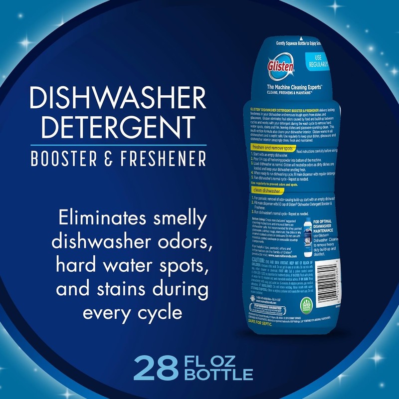 Glisten Dishwasher Magic Machine Cleaner and Disinfectant 2-Pack and Dishwasher