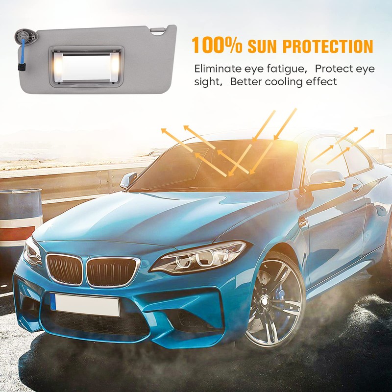 Left & Right Driver Passenger Side Sun Visor for Honda