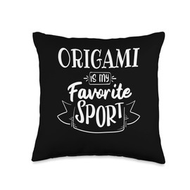Origami is my favorite sport Throw Pillow