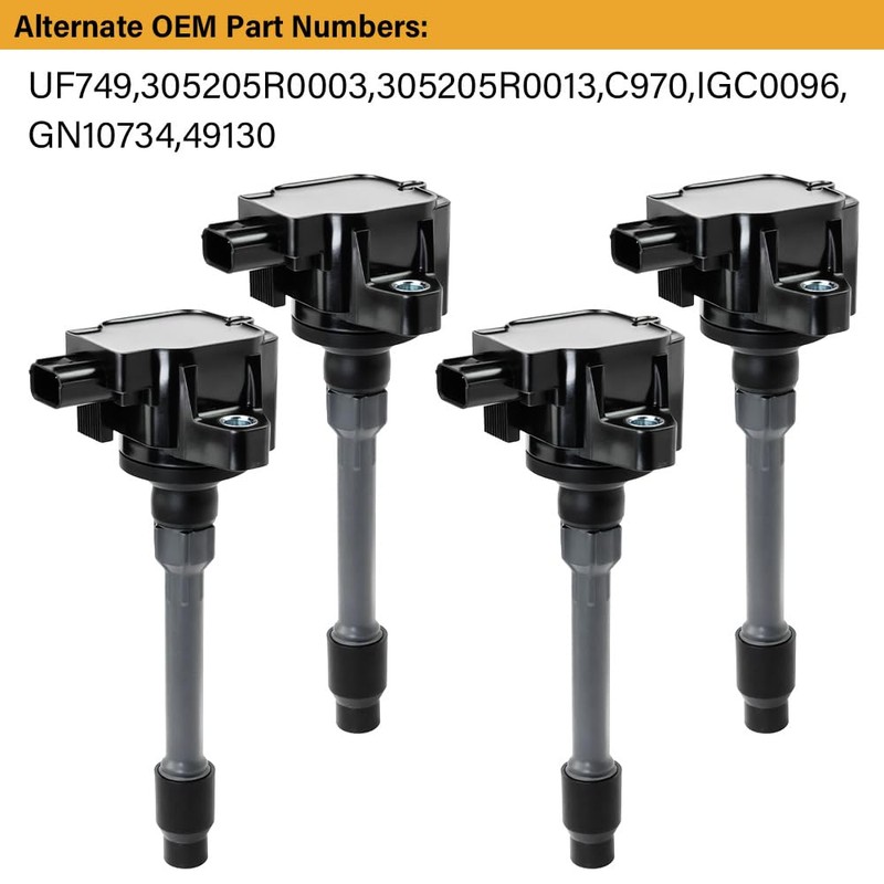 Set of 4 Ignition Coil Pack UF749 with Iridium Spark