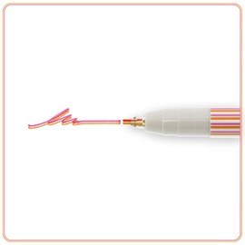 Twin Twiink [Color Pen] 2-Color Line Pen / Orange x Pink