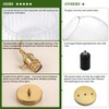 Shenmoyl Battery Operated Pendant Light 5000mAh Rechargeable Chandelier with Remote