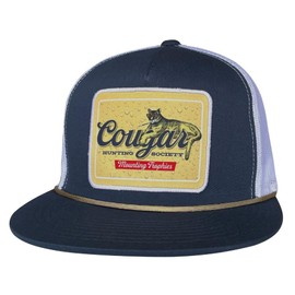 Cougar Hunting Hat - Flat-Bill Trucker Snapback Hat