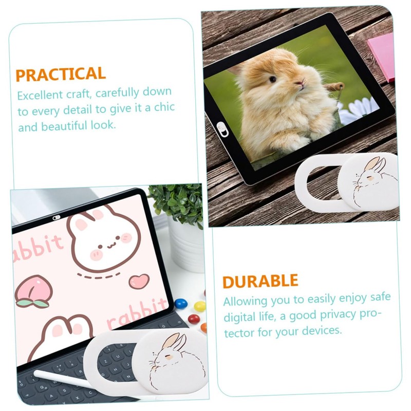 Angoily 3pcs Webcam Slider Privacy Cover Cartoon Design Webcam Blocker