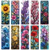 Celavoy Pretty Flower Bookmark Gifts - 20pcs Floral Stained Glass