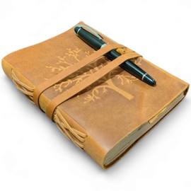 Third Eye Export Leather Journal Notebook Diary, Kraft Lined Pages - Vintage Leather Bound Journals For Men And Women - Perfect Travel And Daily Journal For Writing (Rust Brown, 5X7 Inches)