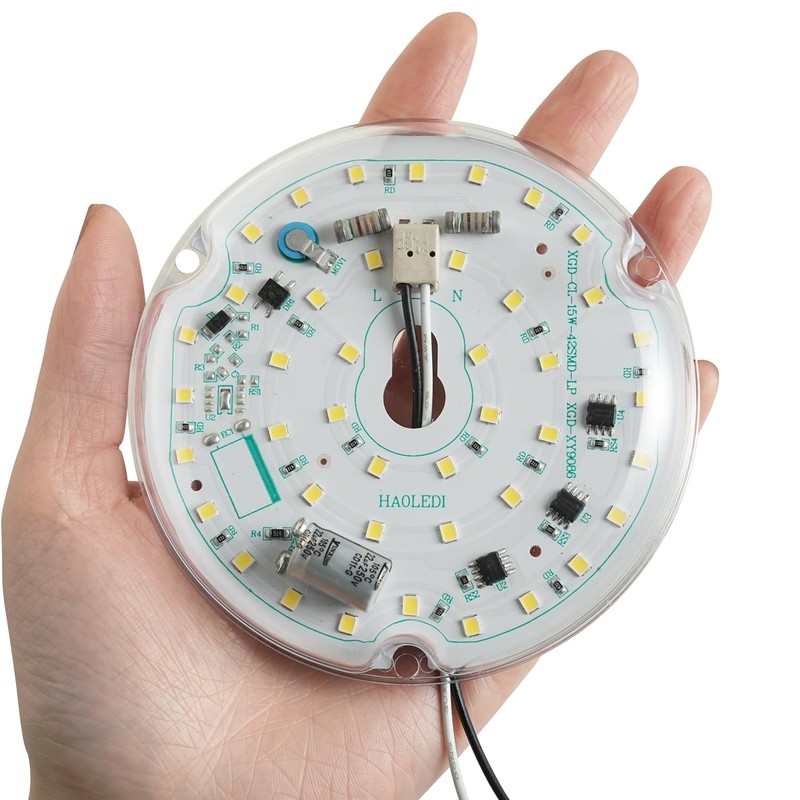 HAOLEDI 3.94'' 15W LED Ceiling Fan Light Retrofit Kit, Ceiling