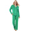 Exemaba Women Long Sleeve Pajama Set Modal Button Down 2-Piece