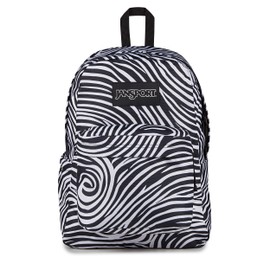 JanSport SuperBreak Plus Backpack with Padded 15-inch Laptop Sleeve and Integrated Bottle Pocket - Spacious and Durable Daypack for Work and Travel - Surreal Swirlies