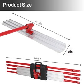 GarveeTech Bull Float Magnesium Concrete Float, 48x8" Aluminum Alloy Concrete Float Tool, with 4 Handles and Bull Float Bracket, Finishing Bull Float Bull Concrete Kit for Concrete Finishing