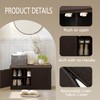 DINZI LVJ Shoe Bench, Entryway Storage Bench with Doors, Cushion,