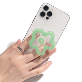 DALSTONE Cute Daisy Flower Shape Collapsible Expandable Multi Functional Mobile Phone Grip & Kicktand (Green Daisy)