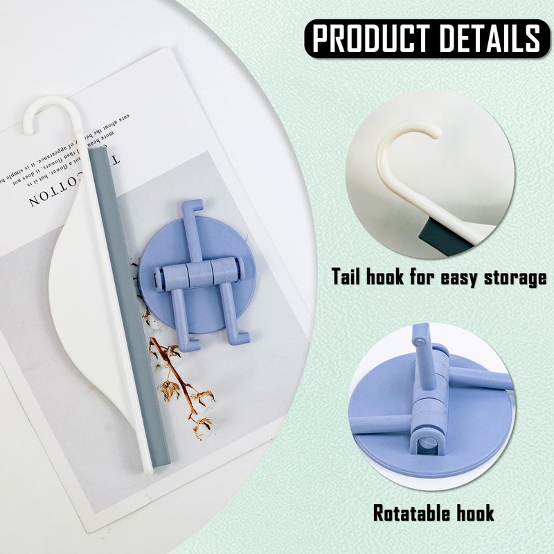 4 Pcs Mini Squeegee with Hanging Hook Shower Mirror Squeegee