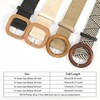JASGOOD 4 Pack Elastic Wide Belts for Women- Fashion Straw