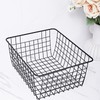 14" Upright Freezer Storage Baskets, Black Wire Storage Bins Large