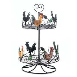 Countertop Rack Organizer, Rooster 2-tier Spice Storage Countertop Rack Display
