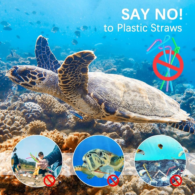 99 Pcs Plant-Based Reusable Straws with Cleaning Brush –Drinking Straws