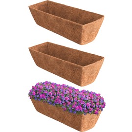 Halatool 3PCS 24 Inch Coco Liner 100% Natural Through Coco Liners for Planters Coco Coir Basket Liners for Wire Baskets Window Boxes Planters Vegetables Flowers Indoor Outdoor Plants