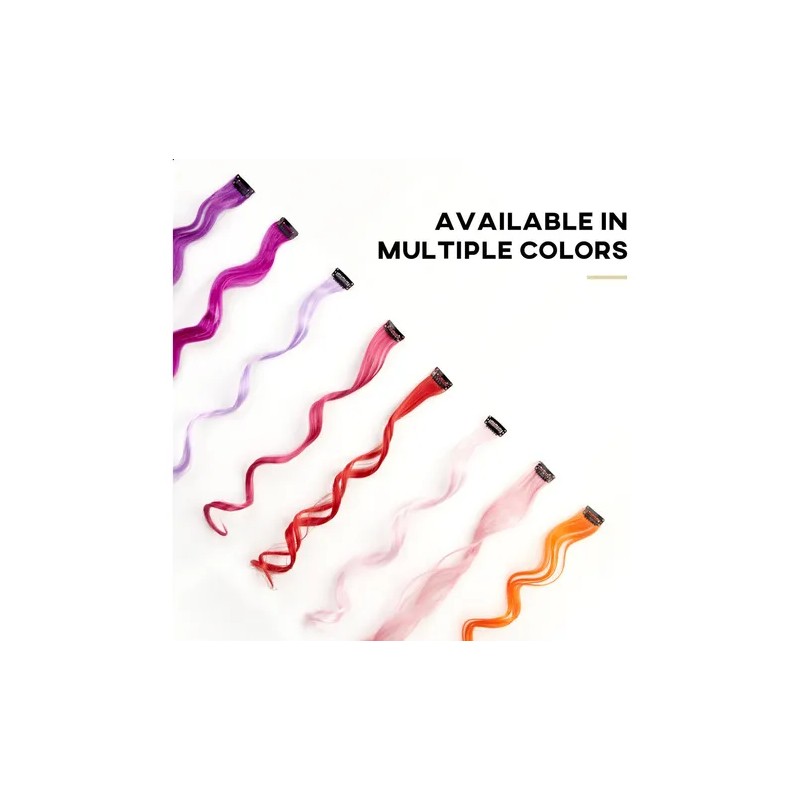 Extensiones De Cabello Coloridas Con Clip Para Fiestas Para