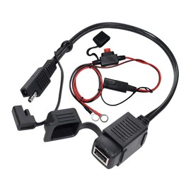 CGEAMDY SAE zu USB Adapter Kabel, Motorrad USB Ladegerät Kit, 5V 2.1A Wasserdicht Ladegerät für Motorrad, Fahrrad, ATV, Telefon, Kamera, GPS, Sportkamera, Universal