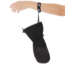 Heavyweight Mittens - Ski Mitts - Warm Breathable Winter Mittens - Wool Insulation - Black - Medium