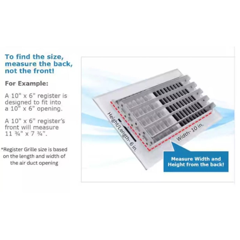 EVERBILT 10 x 8 Inch Ceiling & Wall Register White