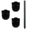 Daloual - 3 x Replacement Toilet Brush Head Black Diameter