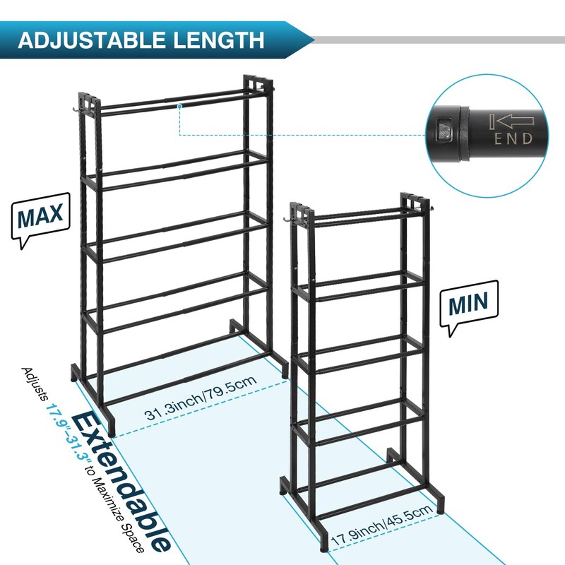 IRONWALLS 3D Printer Filament Rack with Wheel, 5 Tier, 51"