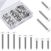 Giegxin 120 Pcs White Head Screws, #8 White Screws Wood