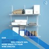 Neatly Made Tall White Wire Shelf Dividers for Closet Organization