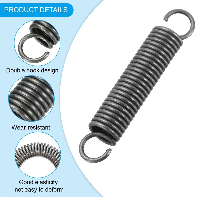 PATIKIL Extension Spring, 2pcs Wire Diameter 0.1", OD 0.7", Free
