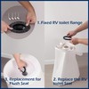 XerusDash RV Toilet Seal and 3 Inch Floor Flange Kit