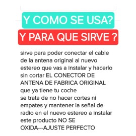 Adaptador De Antena Estéreo Dodge Caliber Años 2008 A 2012 Negro