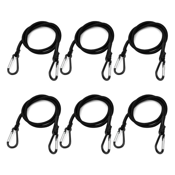 Oipopsf Elastic Band with Hook, Carabiner, Bungee Cord, 39.4 inches