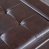 Christopher Knight Home Guernsey Bonded Leather Storage Ottoman Bench, Chocolate