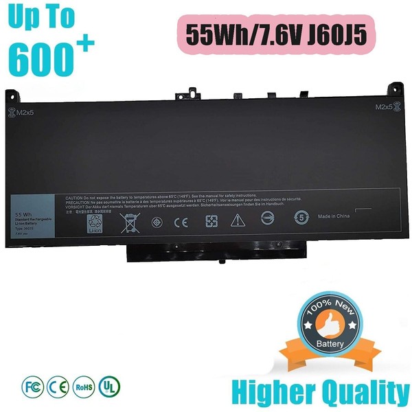 5PCS J60J5 R1V85 LAPTOP BATTERY FOR DELL Latitude E7270 E7470