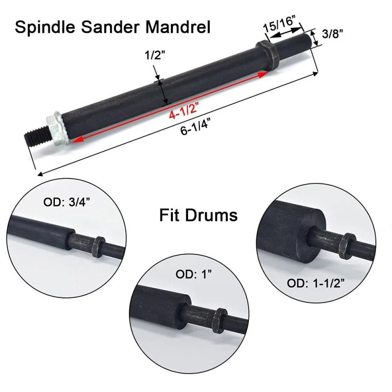 scottchen PRO Spindle Sander Adaptor 4-1/2" x 1/2" with Rubber